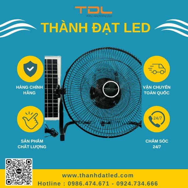 Quạt năng lượng mặt trời cao cấp (TDL-QT15-1)