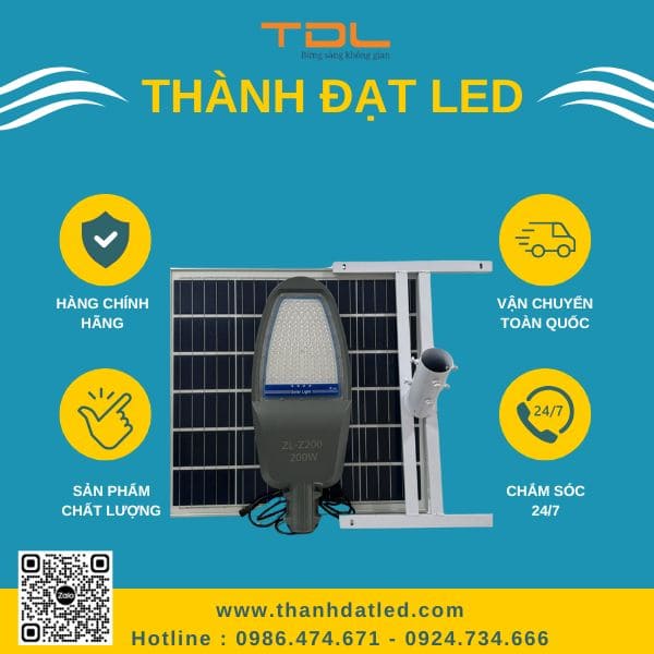 Đèn Năng Lượng Mặt Trời JINDIAN CAO CẤP 150W (TDL-DJD150)