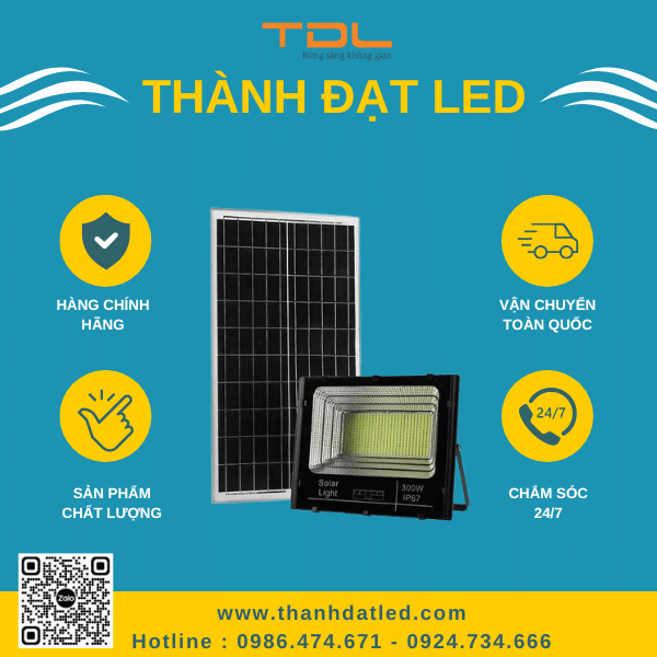 Đèn Năng Lượng Mặt Trời Giá Rẻ 300W (TDL-FNLCO300)