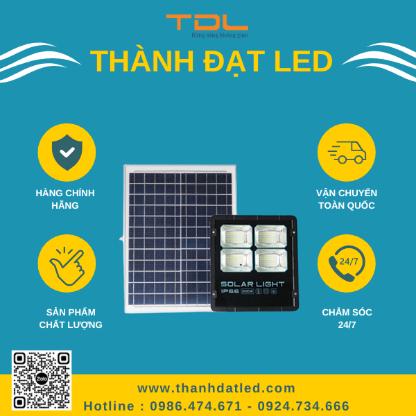 Đèn Năng Lượng Mặt Trời Giá Rẻ 300W (TDL-FNLC300)