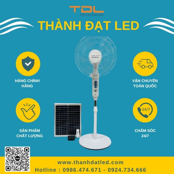 Quạt năng lượng mặt trời cao cấp (TDL-QT15-1)
